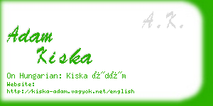 adam kiska business card